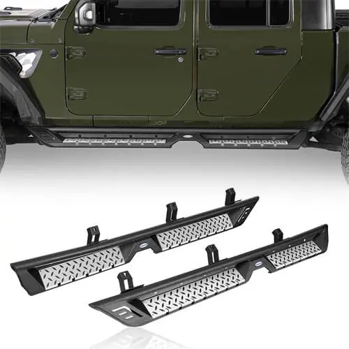 Wheel To Wheel Running Boards Nerf Side Step Bars For 2020-2026 Jeep Gladiator Jt - Hooke Road 1