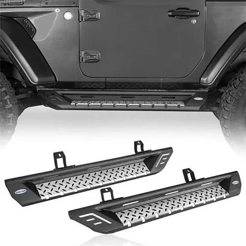 Wheel To Wheel Running Boards Nerf Side Step Bars For 2018-2026 Jeep Wrangler Jl 2-Door - Hooke Road 1