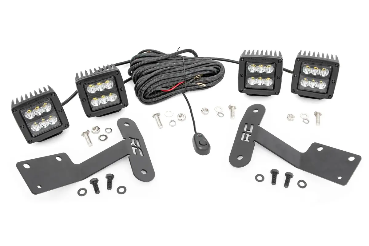 Led Light Kit - Ditch Mount - Dual 2 Inch Black Pairs - Spot - Toyota Tundra (14-21) 1