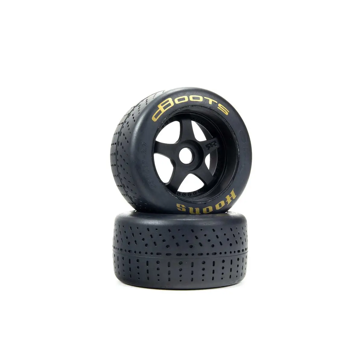 Dboots Hoons 53/107 2.9 Pre-Mounted Belted Tires, Gold, 17Mm Hex, 5-Spoke (2) 1