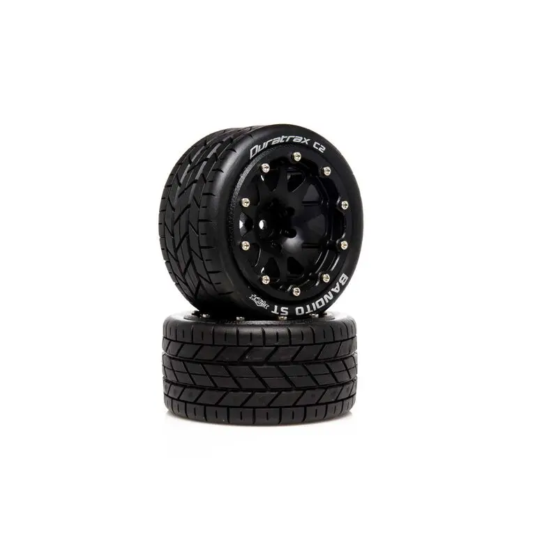 Duratrax Bandito St Belted 2.8" 2Wd Mounted Rear Tires, .5 Offset, Black (2) 1