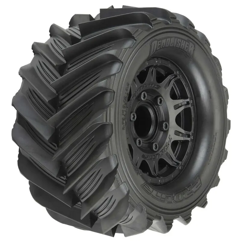 1/10 Demolisher Front/Rear 2.8" Mt Tires Mounted 12Mm Blk Raid (2) 1