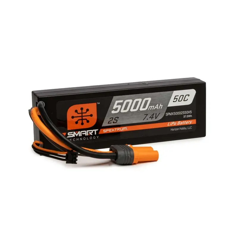 7.4V 5000Mah 2S 50C Smart Hardcase Lipo Battery: Ic5 1