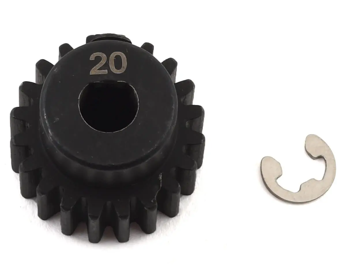 Safe-D5 Steel Mod 0.8 Pinion Gear (20T) Bi/Gr/Sen/Ty/Ven/Vor Steel Pin. 1