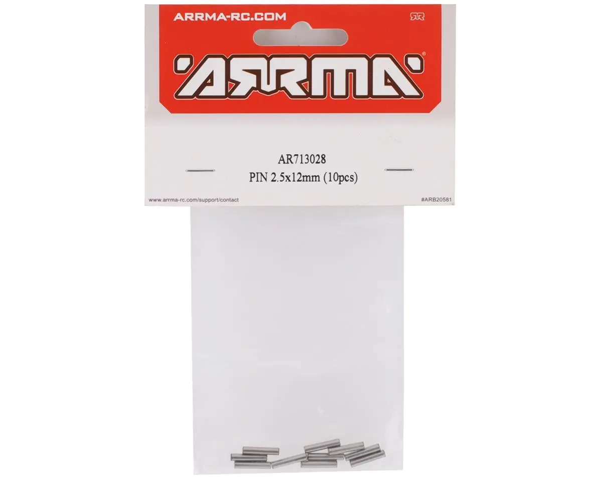 Arrma 2.5X12mm Pin Set (10) Br/Gr/In/Sen/Ven/Vor Pin 2