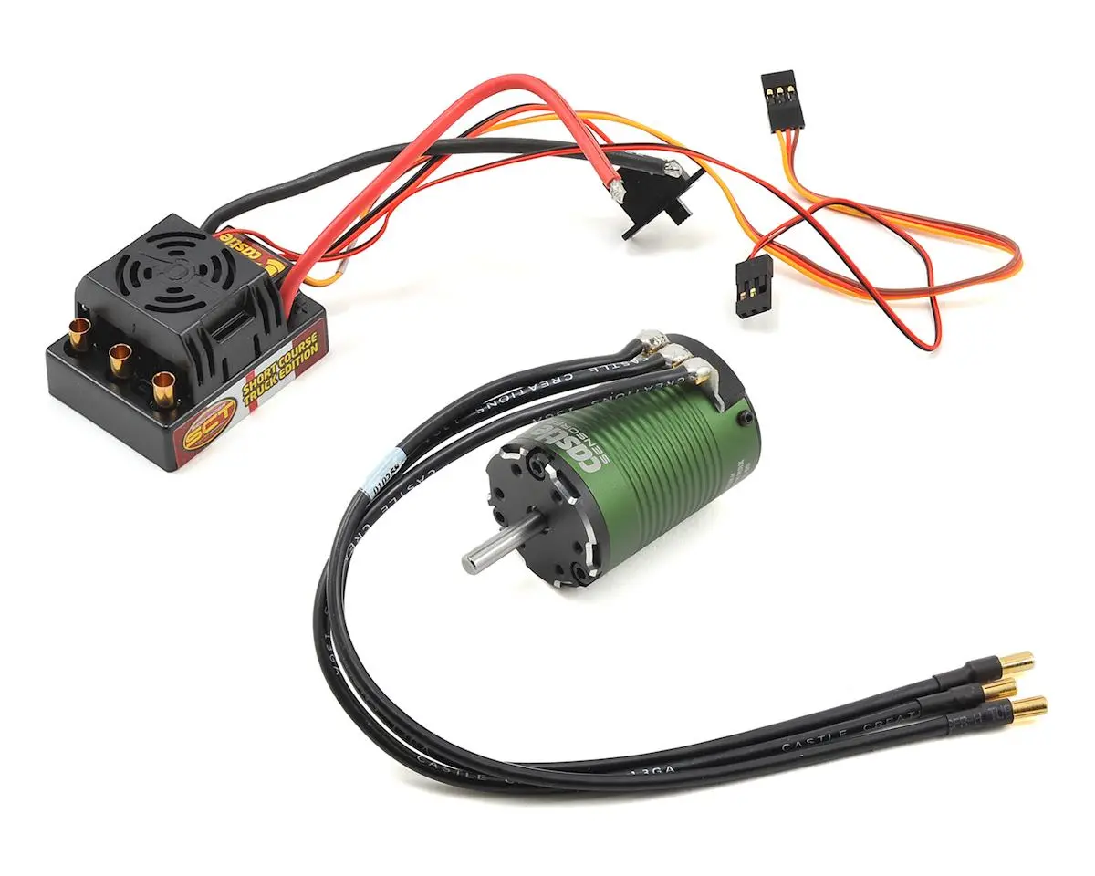 Castle Creations 1/10 Sidewinder Sct Waterproof Esc/1410-3800Kv 5Mm Brushless Motor Sensored Combo: 4Mm Bullet 1