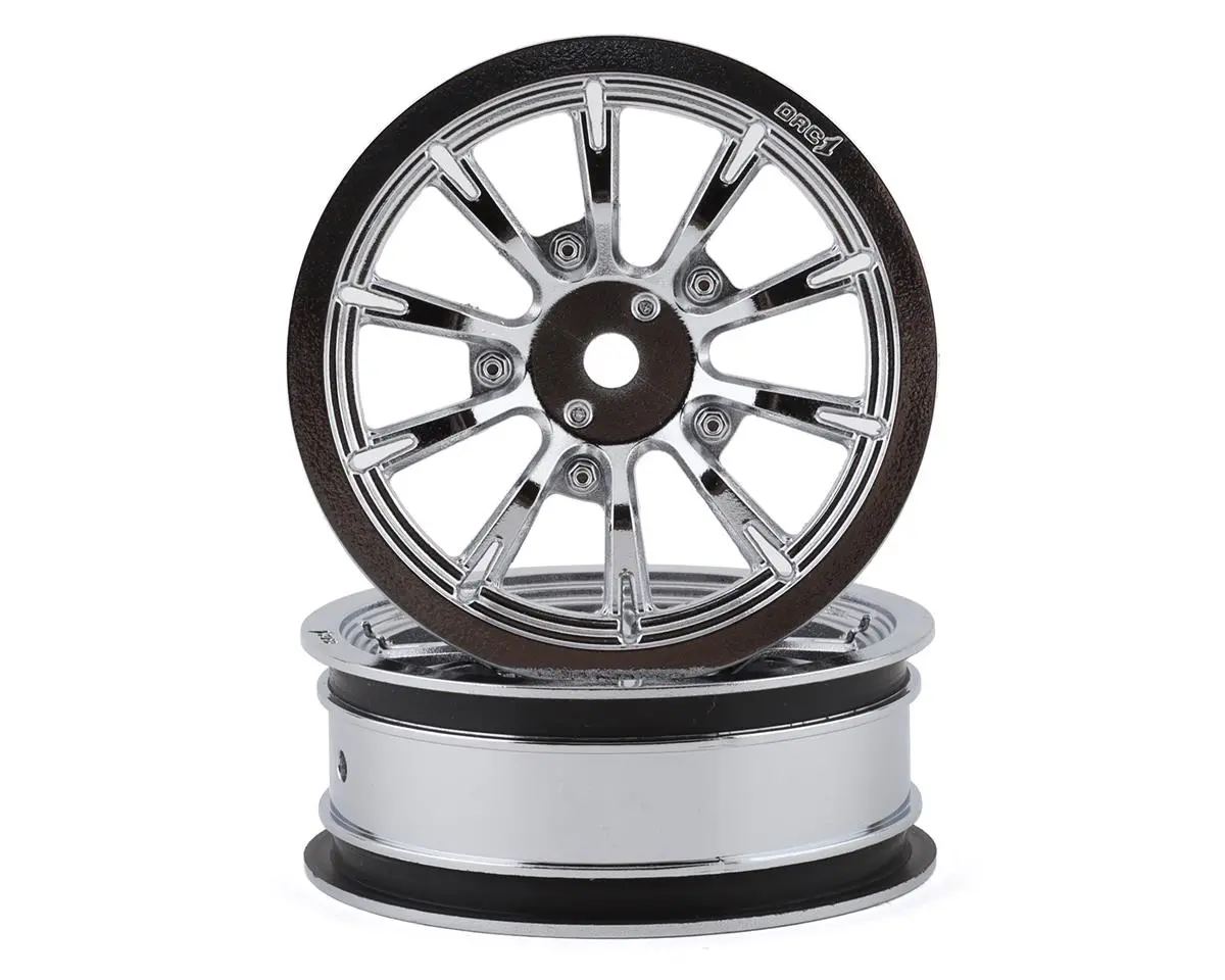 Dragrace Concepts Axis 2.2" Drag Racing Front Wheels W/12Mm Hex (Chrome) (2) 1