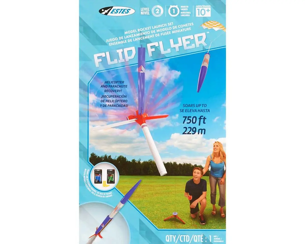 Estes Flip Flyer Model Rocket Launch Set E2x 1