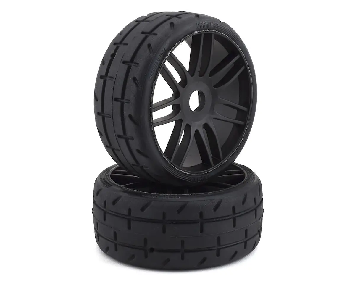Grp Tires Gt - To1 Revo Belted Pre-Mounted 1/8 Buggy Tires (Black) (2) W/17Mm Hex 1