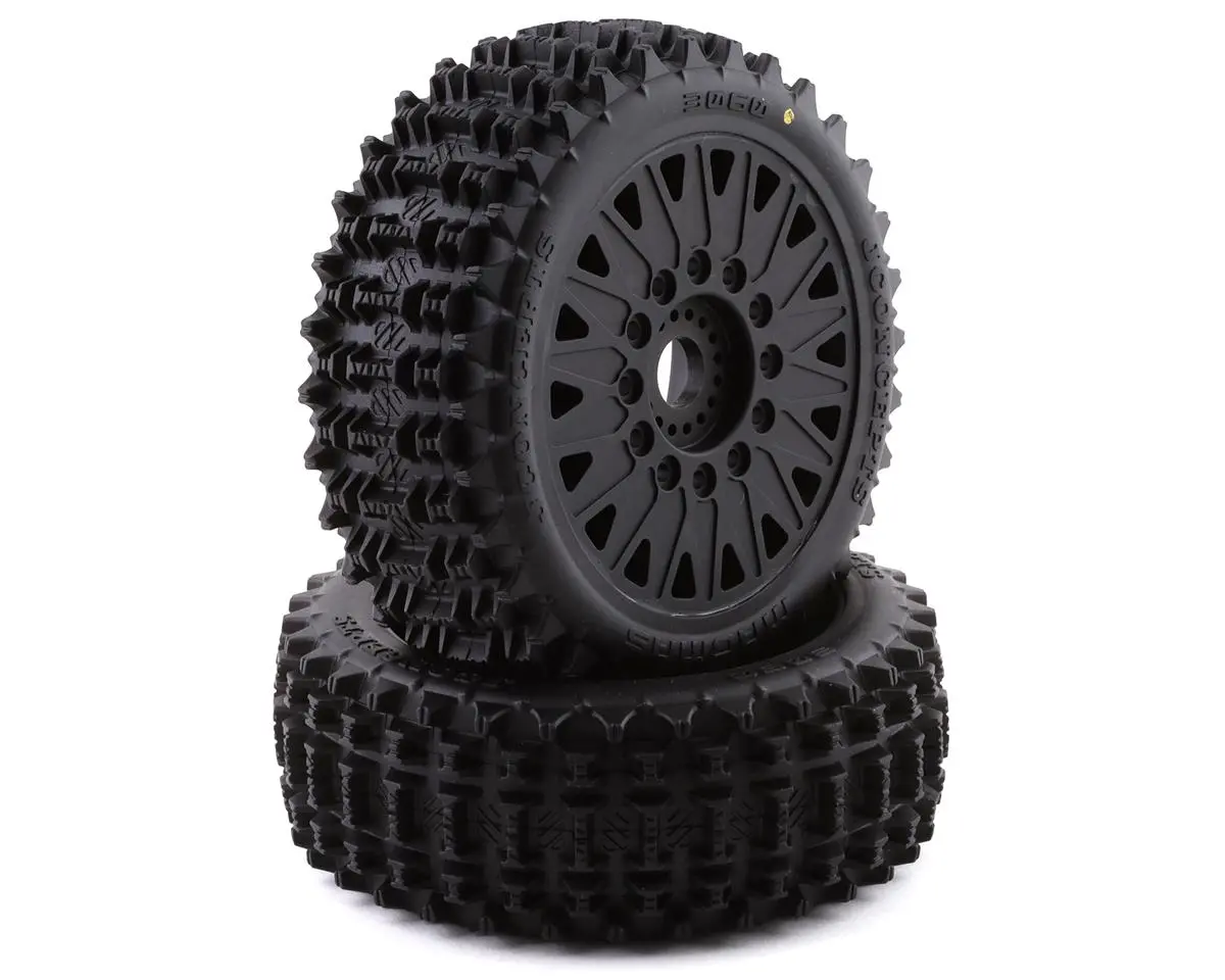 Magma Pre-Mounted 1/8 Buggy Tires W/Cheetah Wheel (Black) (2) (Yellow) 1