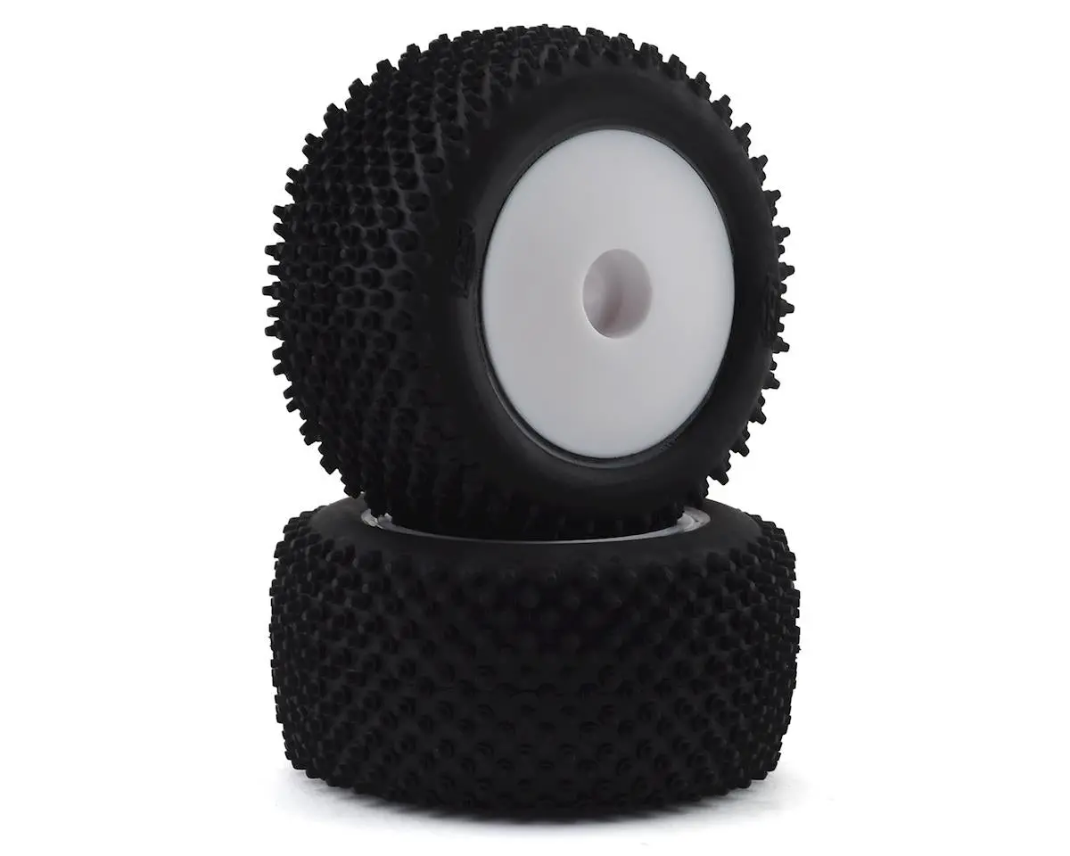 Losi Mini-T 2.0 Step Pin Pre-Mounted Rear Tires (White) (2) 1