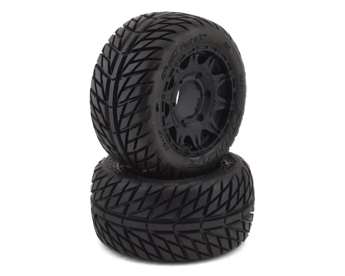 Street Fighter Lp 2.8" Tires W/Raid Rear Wheels (2) (Black) (M2) W/12Mm Removable Hex 1
