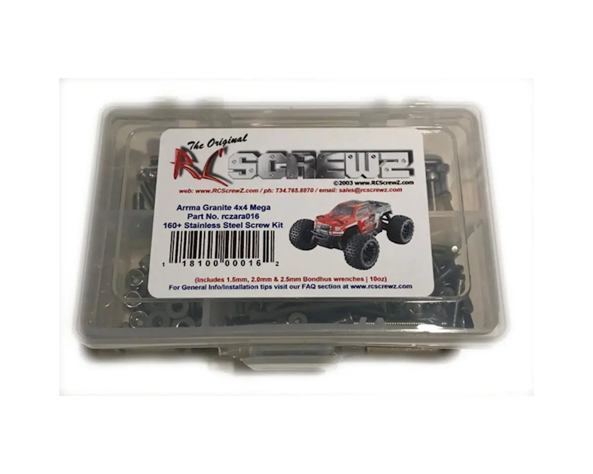 Rc Screwz Arrma Granite 4X4 Mega Stainless Steel Screw Kit 1
