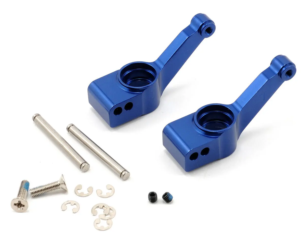 Aluminum Rear Stub Axle Carriers (Blue) (2) 1
