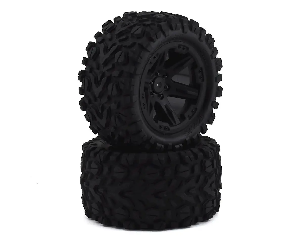 Traxxas Talon Ext 2.8" Pre-Mounted Tires W/Rxt Wheels (2) (Black) (2Wd Electric Rear) 1