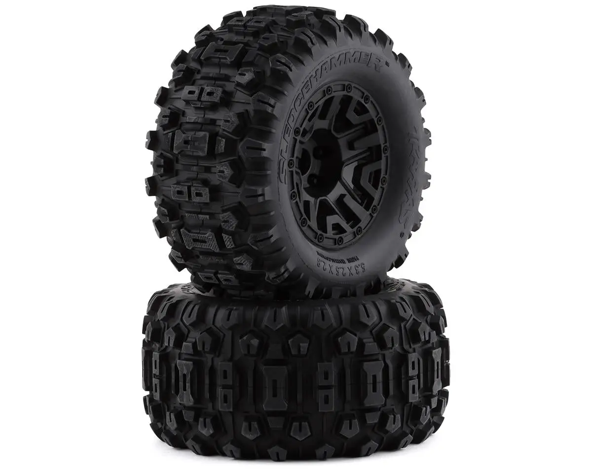 Sledgehammer 2.8" Pre-Mounted Tires W/12Mm Hex (2) (Black) 1