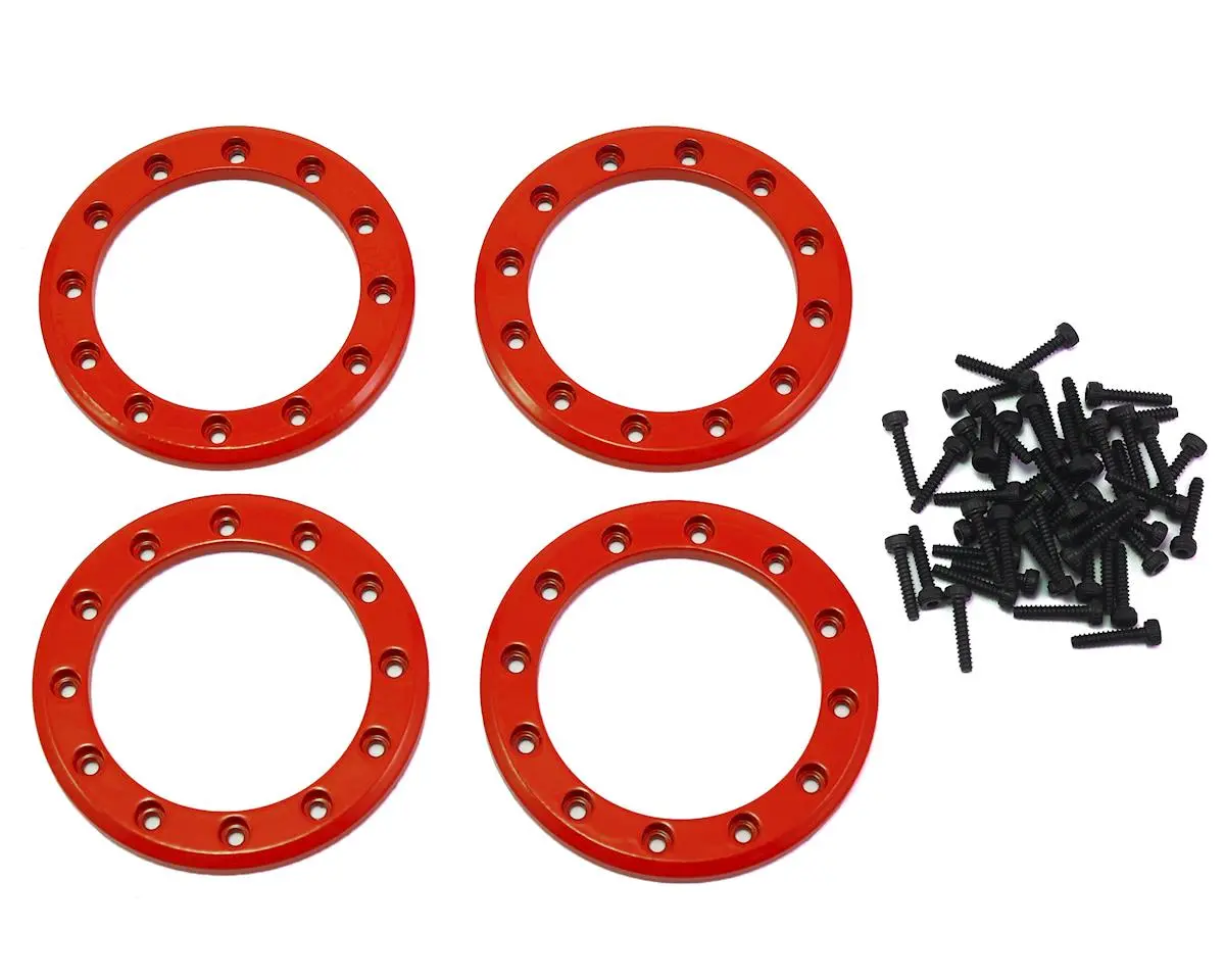 Traxxas Aluminum 1.9" Beadlock Rings (Red) (4) 1