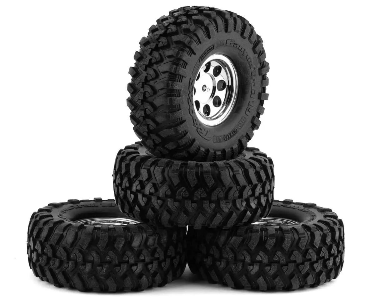 Trx-4 Pre-Mounted Canyon Trail 1.9" Crawler Tires W/8-Hole Mag Wheels (Chrome) (4) 1