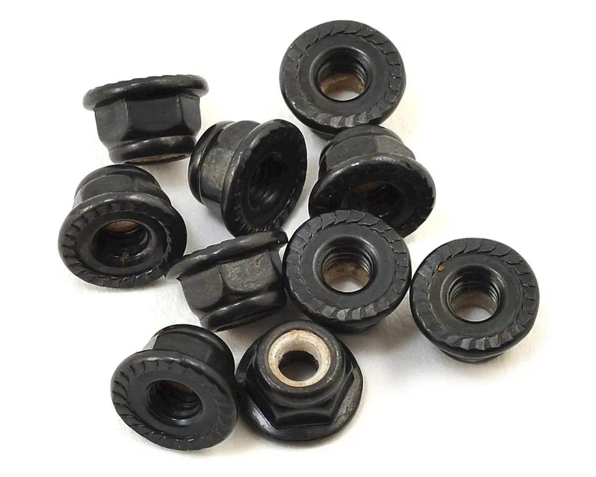 4-Tec 2.0 Serrated Flanged Nylon Locking Nut (Black) (10) 1